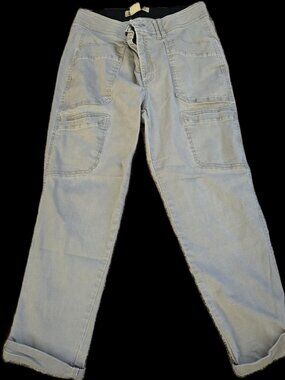 Democracy Ab‑Solution Utility Cargo Crop Pants | Sandstone Khaki | Size 10